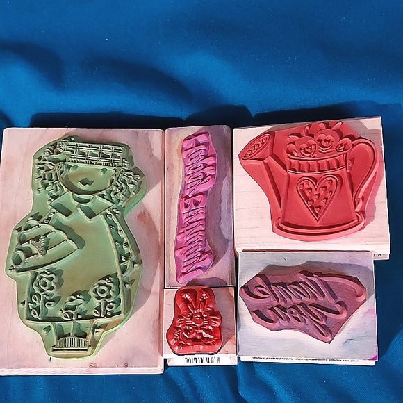 SET OF 5 RUBBER STAMPS - Picture 2 of 2